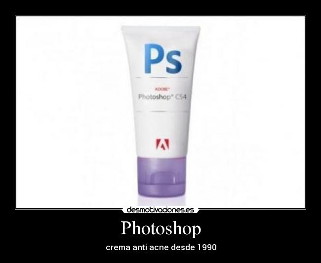 Photoshop - crema anti acne desde 1990