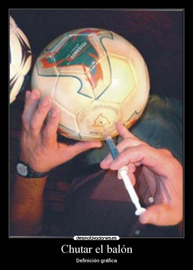 Chutar el balón - Definición gráfica