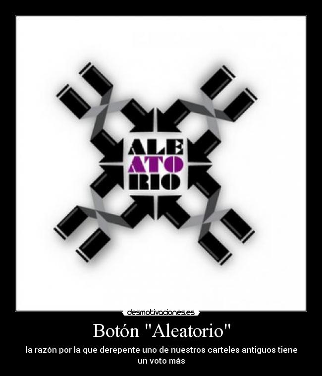 Botón Aleatorio - la razón por la que derepente uno de nuestros carteles antiguos tiene un voto más