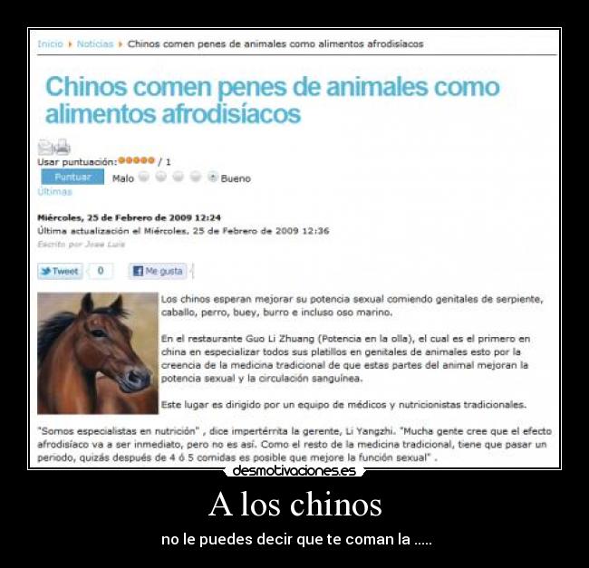 A los chinos -  no le puedes decir que te coman la .....