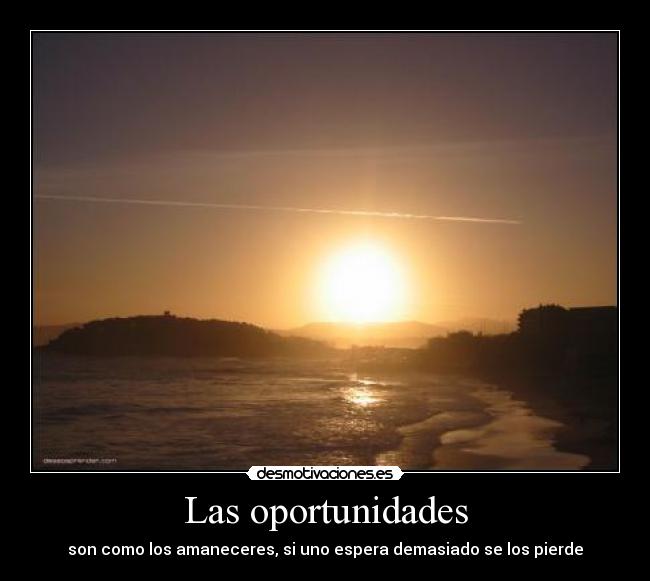 Las oportunidades -