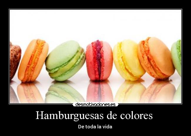 Hamburguesas de colores -