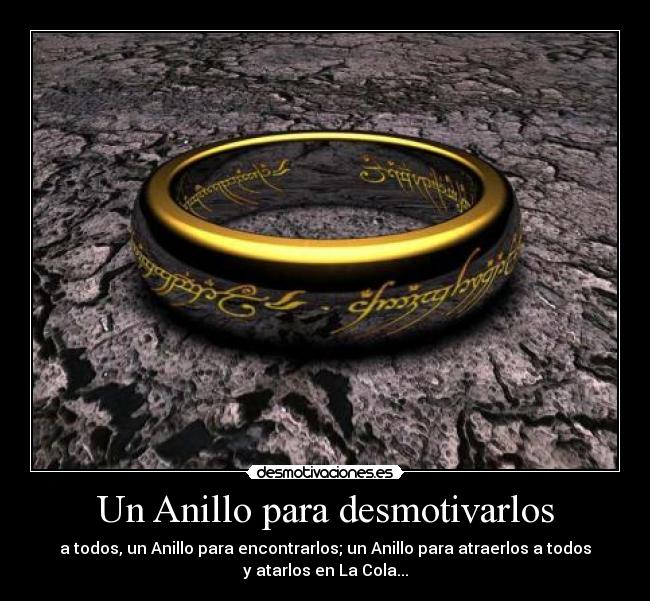 carteles esdla anillo fj desmotivaciones