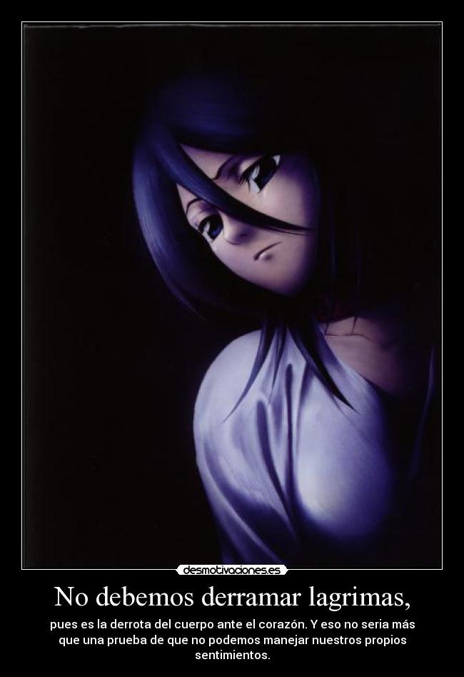 No debemos derramar lagrimas, -