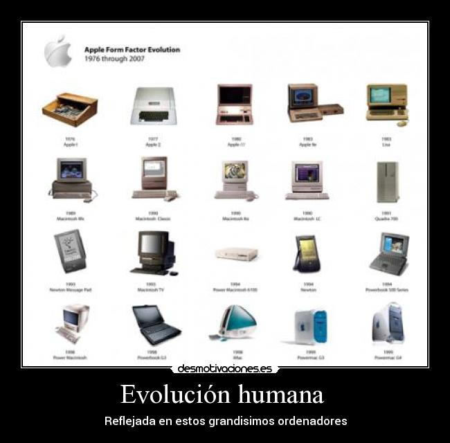 Evolución humana  - Reflejada en estos grandisimos ordenadores