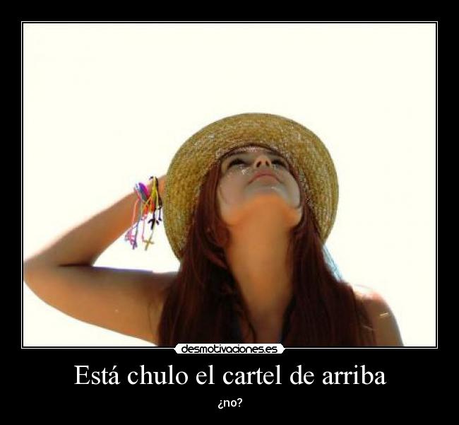 Está chulo el cartel de arriba - ¿no?