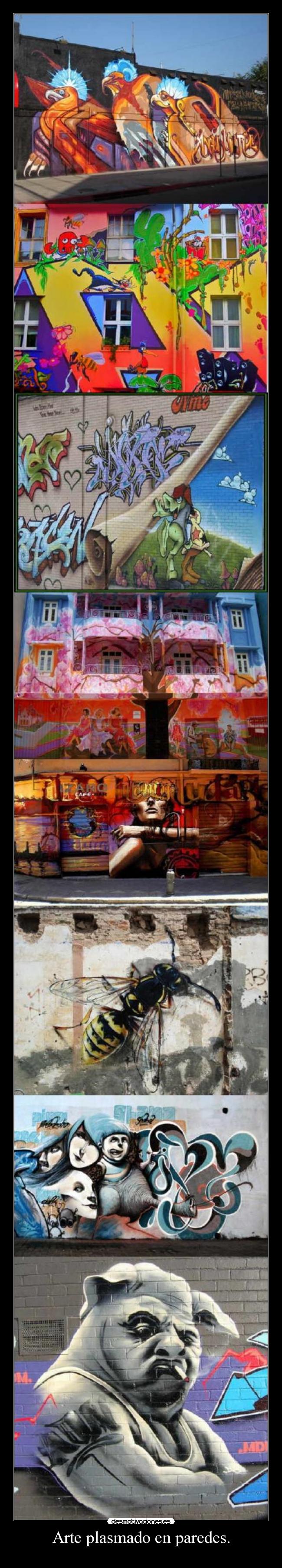 Arte plasmado en paredes. - 