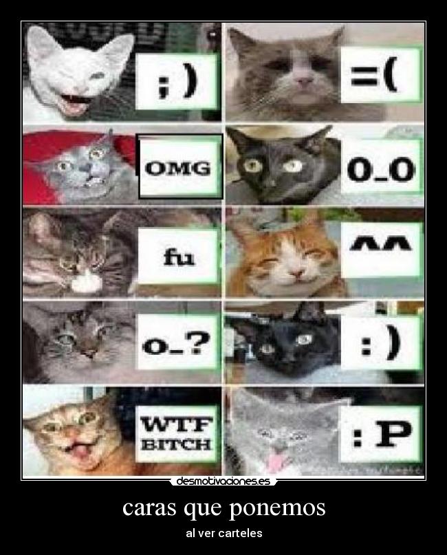 caras que ponemos -
