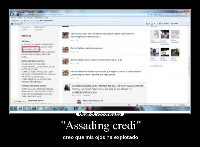 Assading credi - creo que mis ojos ha explotado