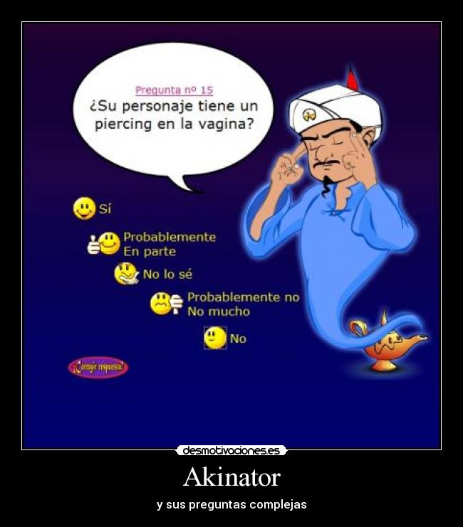 Akinator - y sus preguntas complejas