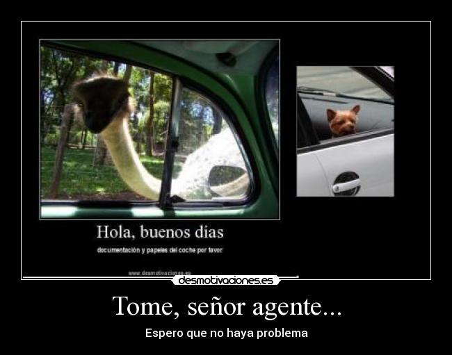 Tome, señor agente... - 