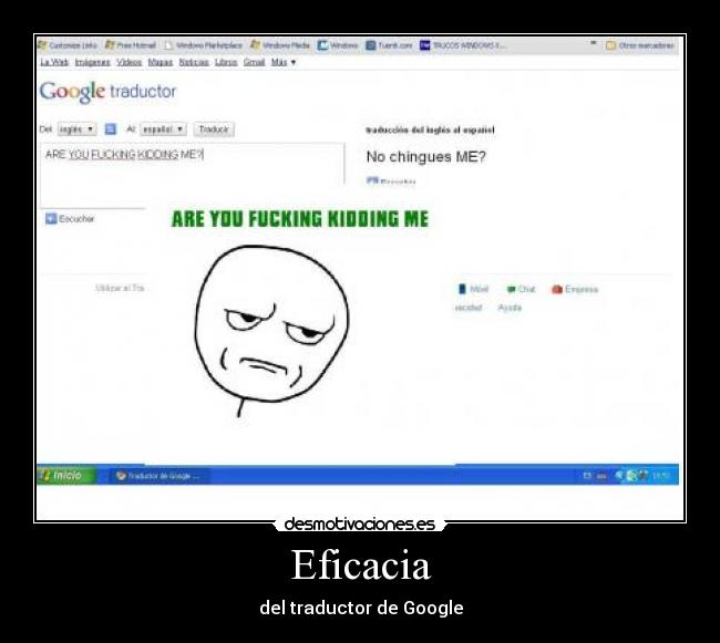 Eficacia - del traductor de Google