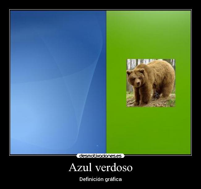 Azul verdoso - Definición gráfica