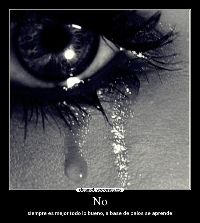 No - siempre es mejor todo lo bueno, a base de palos se aprende.