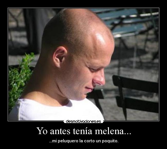 Yo antes tenía melena... - ...mi peluquero la corto un poquito.