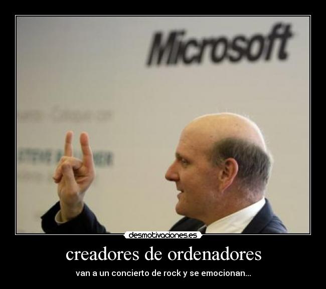 creadores de ordenadores - van a un concierto de rock y se emocionan...