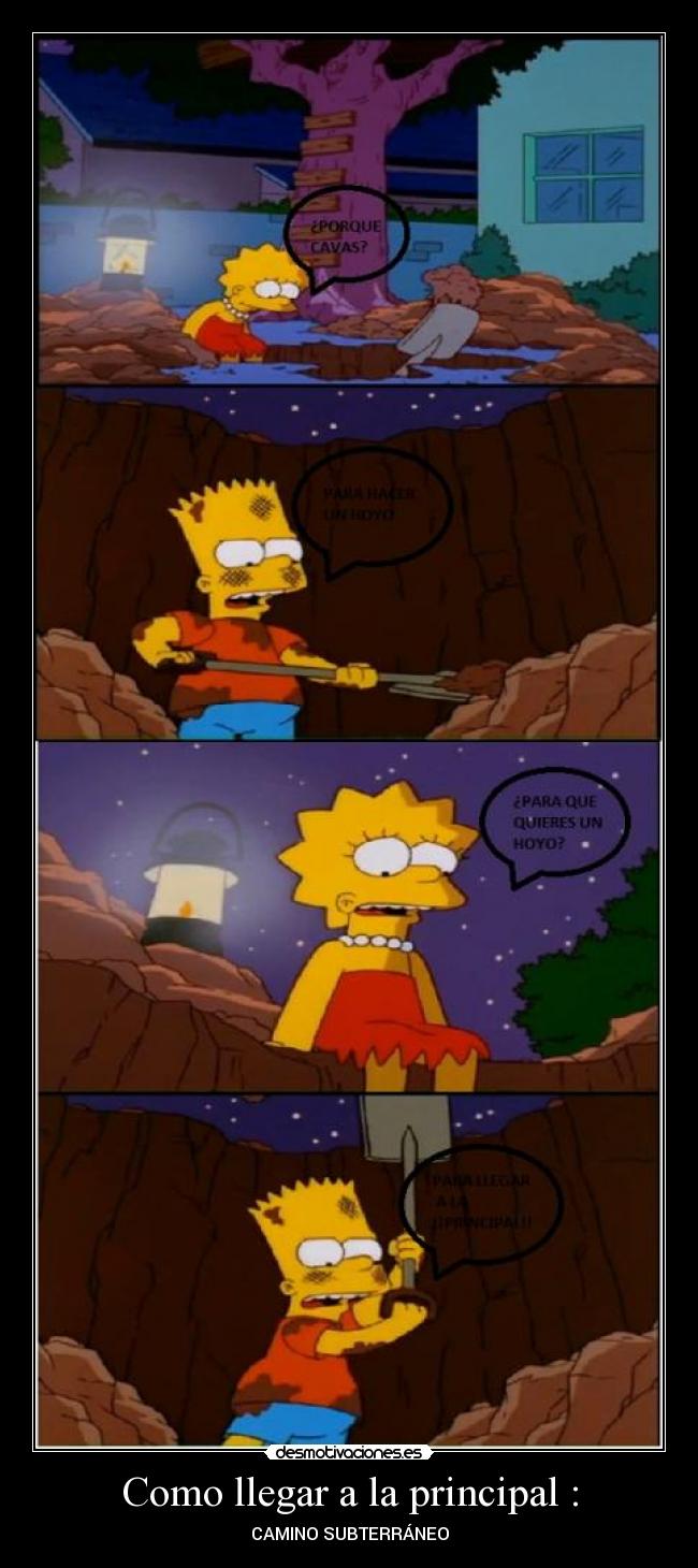 Como llegar a la principal : - CAMINO SUBTERRÁNEO