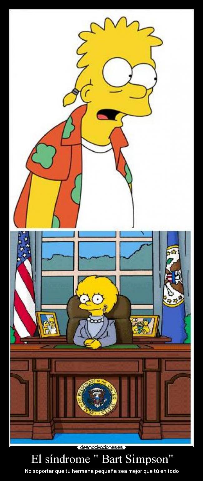 El síndrome Bart Simpson - No soportar que tu hermana pequeña sea mejor que tú en todo