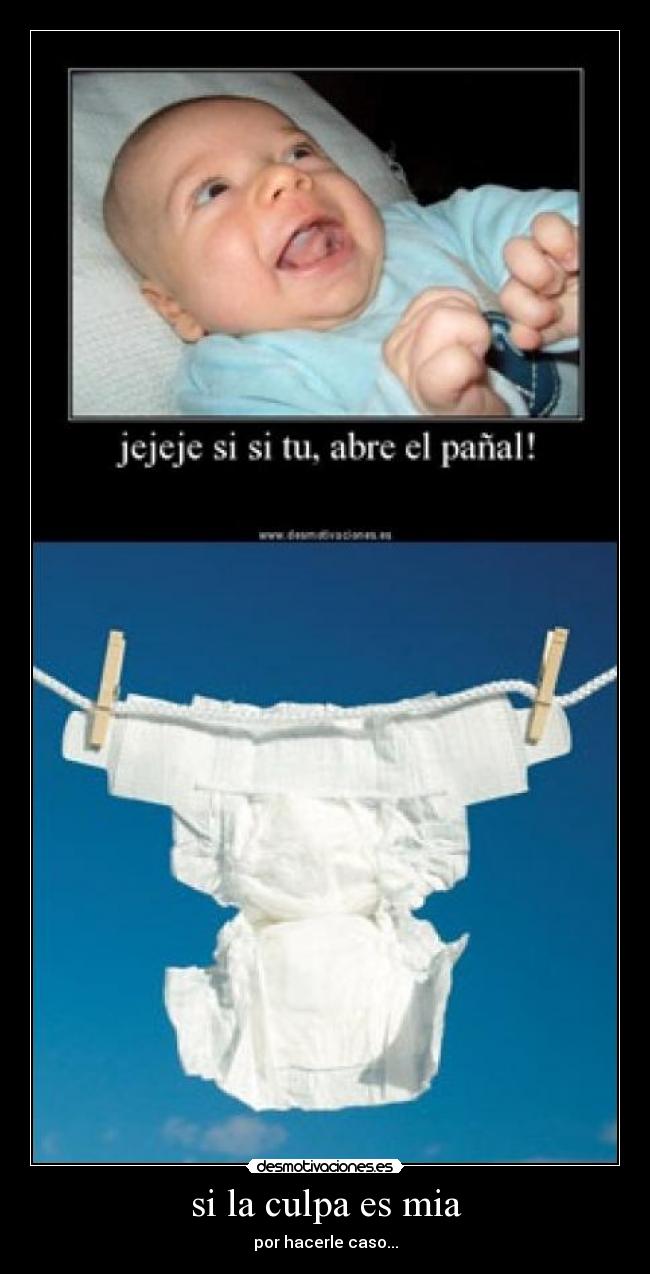 si la culpa es mia - por hacerle caso...