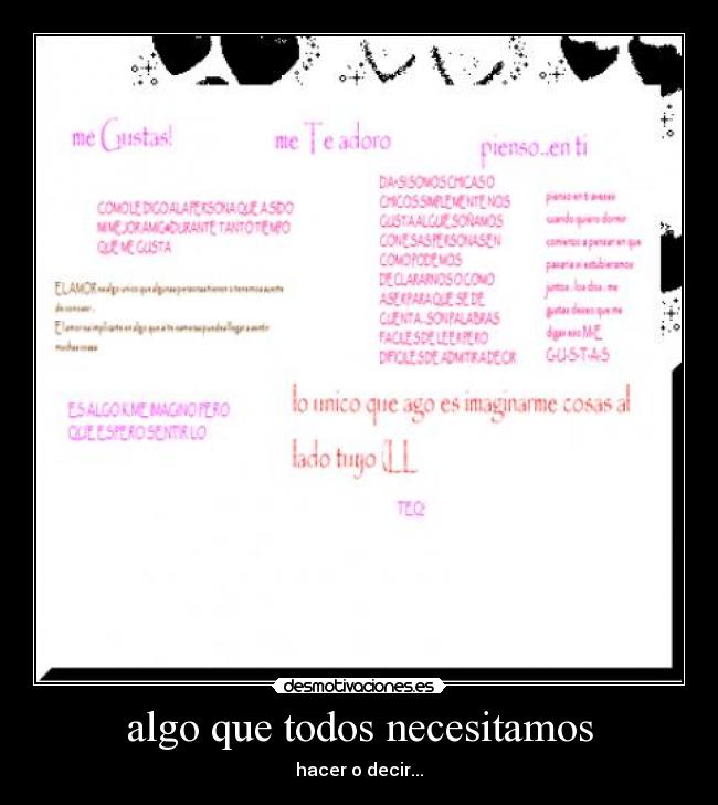 algo que todos necesitamos -