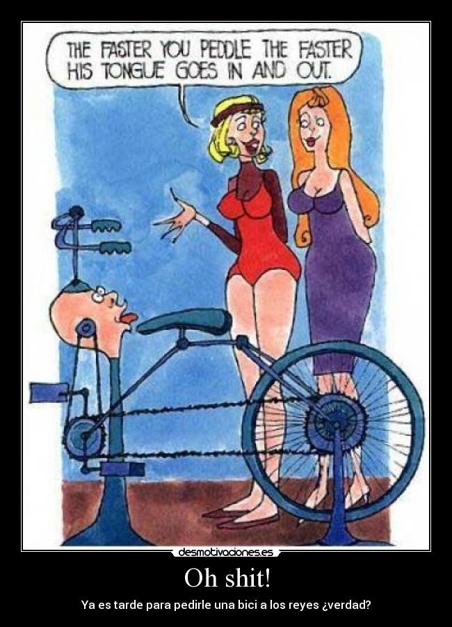 carteles bicycle with tongue desmotivaciones