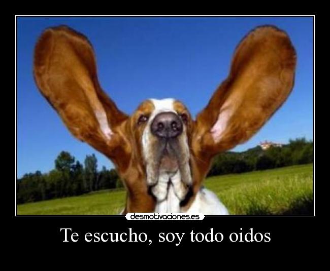Te escucho, soy todo oidos - 