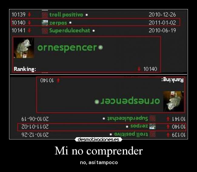 Mi no comprender - 