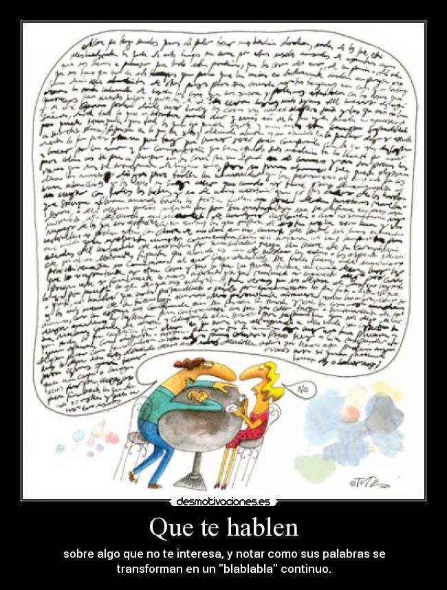 Que te hablen -
