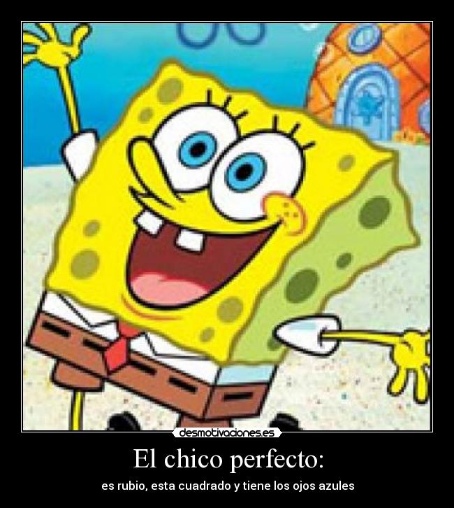 El chico perfecto: - es rubio, esta cuadrado y tiene los ojos azules