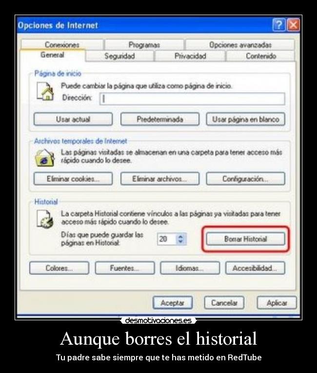 Aunque borres el historial -