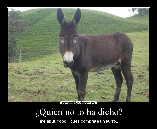 ¿Quien no lo ha dicho? -