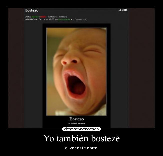 Yo también bostezé - 