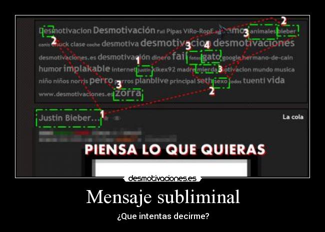 Mensaje subliminal - ¿Que intentas decirme?