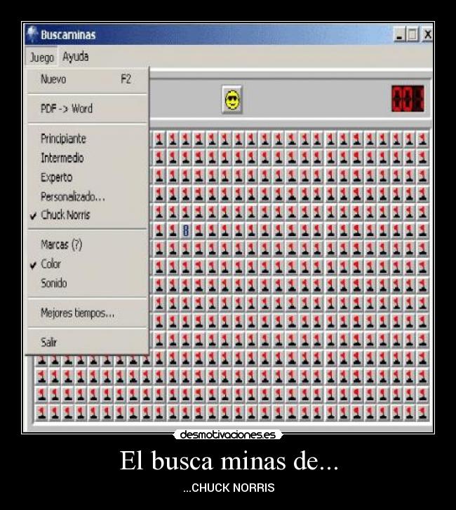 El busca minas de... - ...CHUCK NORRIS