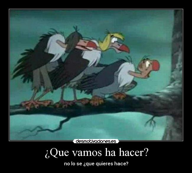 ¿Que vamos ha hacer? -