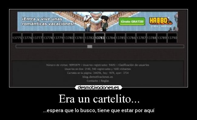 Era un cartelito... -