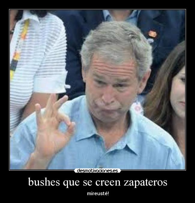 bushes que se creen zapateros -