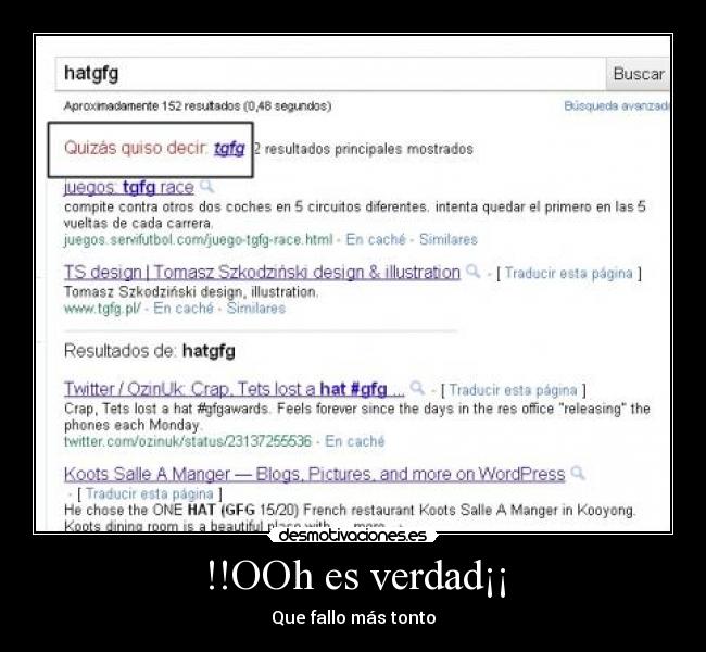 !!OOh es verdad¡¡ - Que fallo más tonto