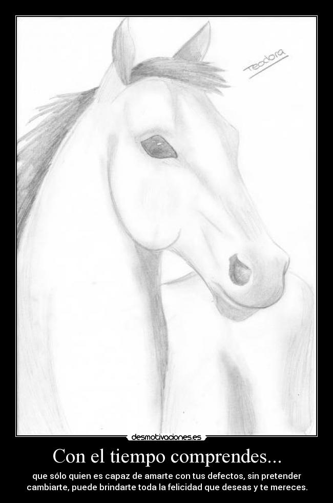 Con el tiempo comprendes... -