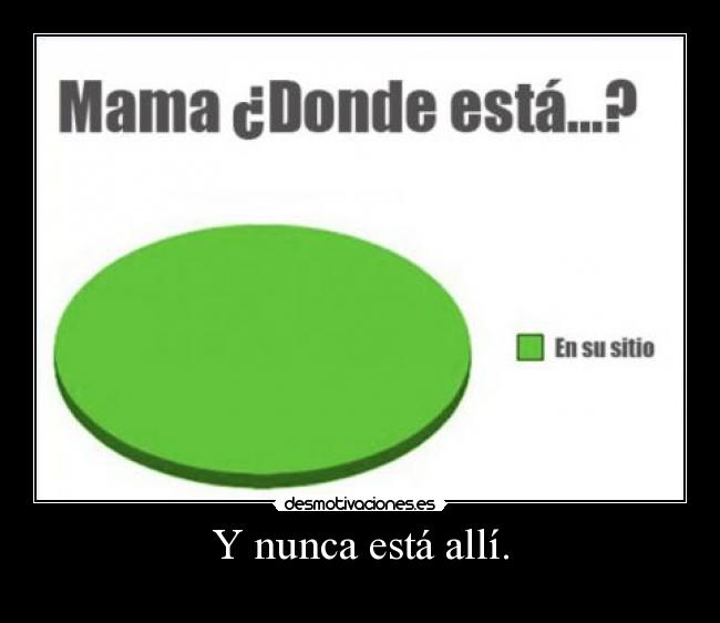 Y nunca está allí. -