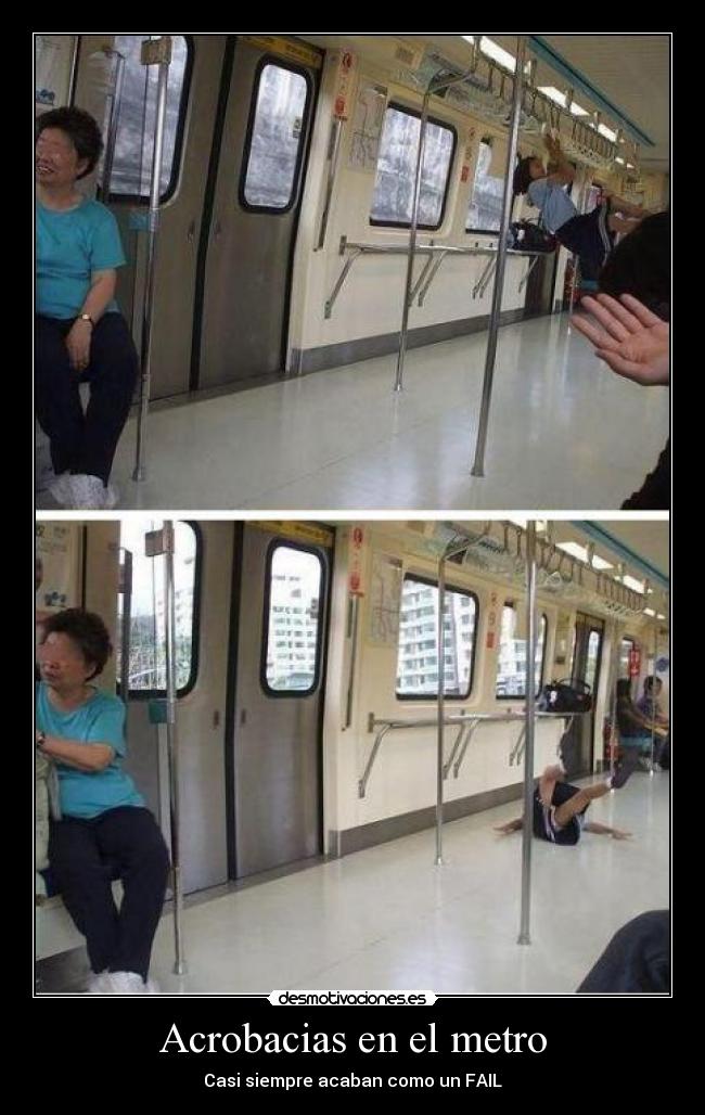 Acrobacias en el metro - Casi siempre acaban como un FAIL