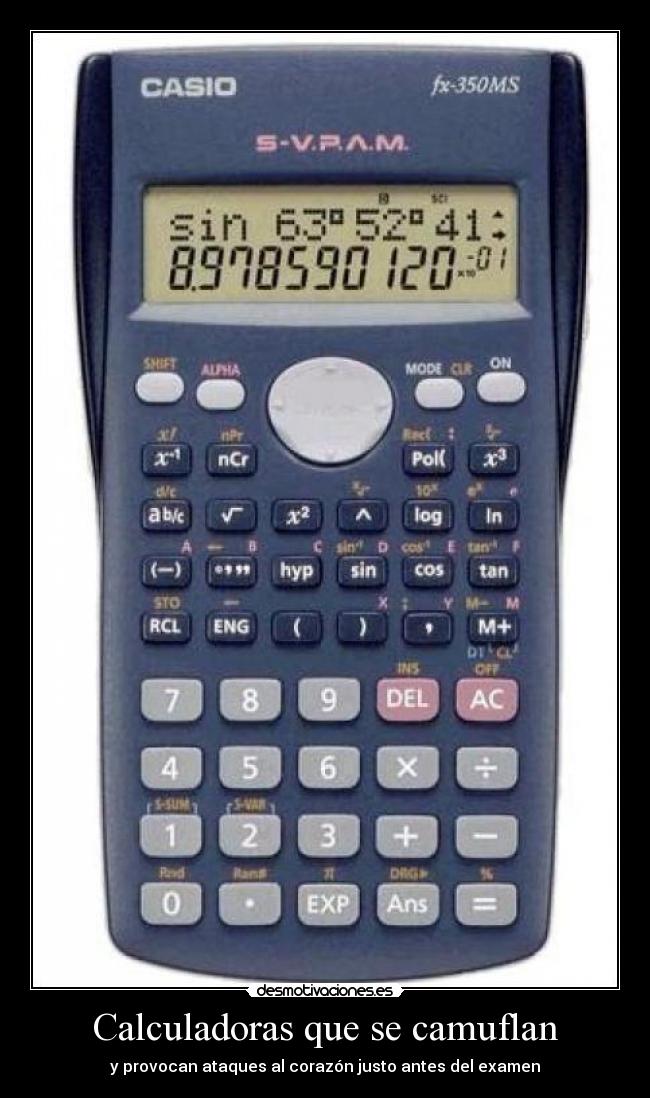 Calculadoras que se camuflan -