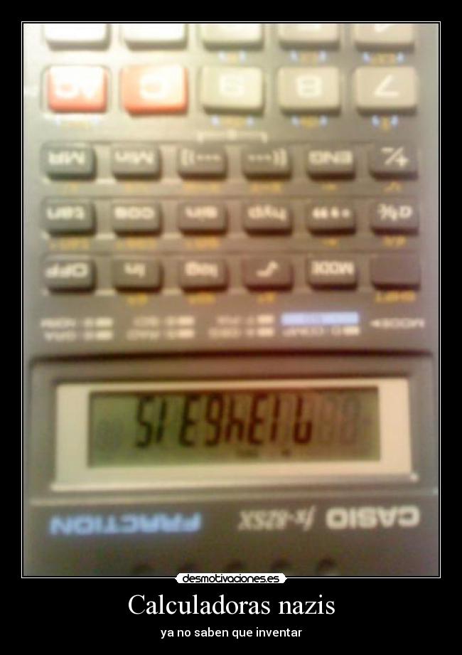 carteles casio calculadora nazi wtf desmotivaciones
