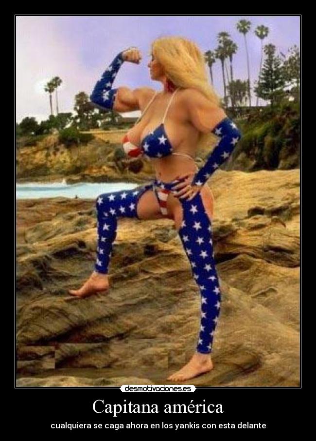 Capitana américa - cualquiera se caga ahora en los yankis con esta delante