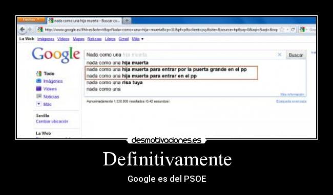 Definitivamente - Google es del PSOE