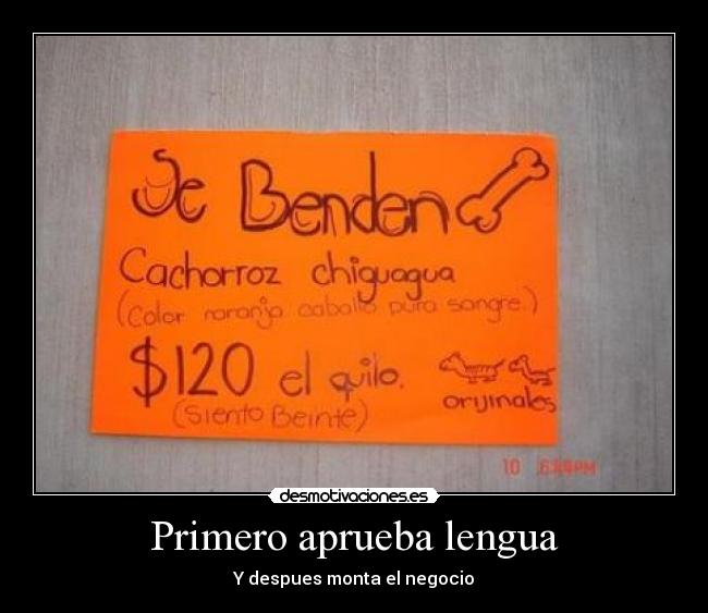 Primero aprueba lengua -