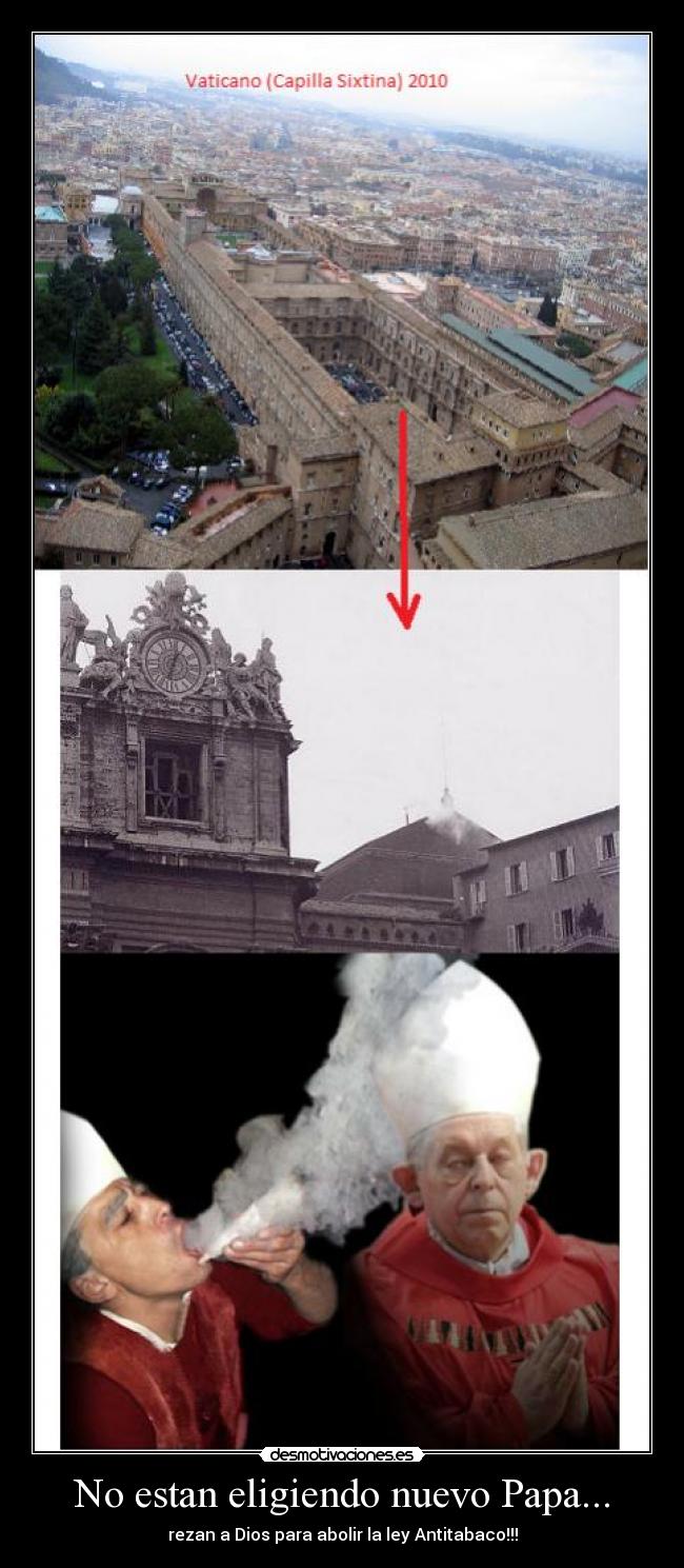 carteles papa tabaco capilla sixtina desmotivaciones