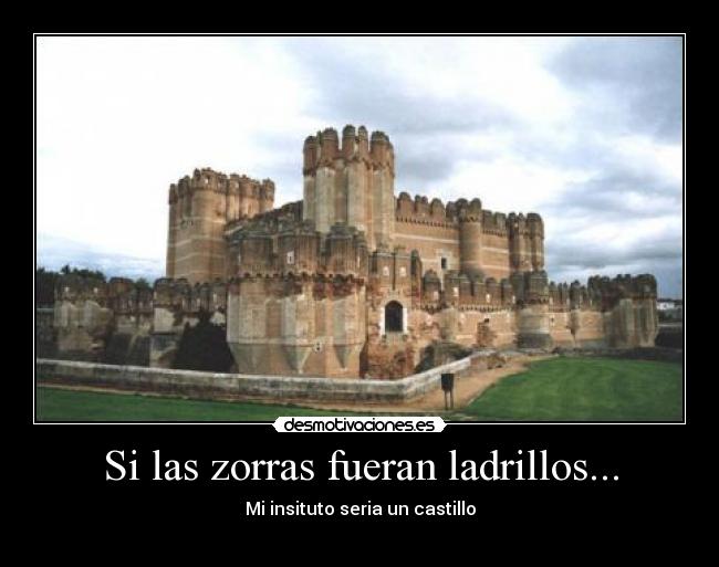 Si las zorras fueran ladrillos... - Mi insituto seria un castillo
