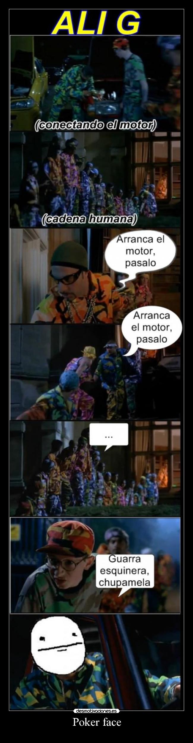 carteles poker face ali cadena humana desmotivaciones