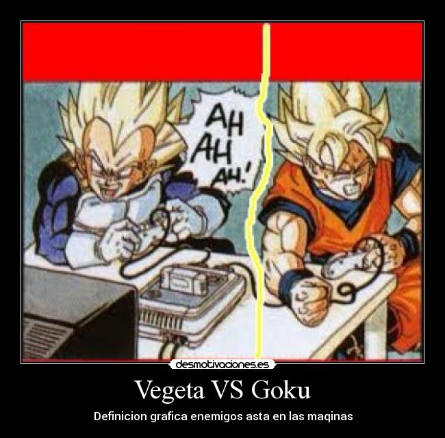 Vegeta VS Goku - Definicion grafica enemigos asta en las maqinas